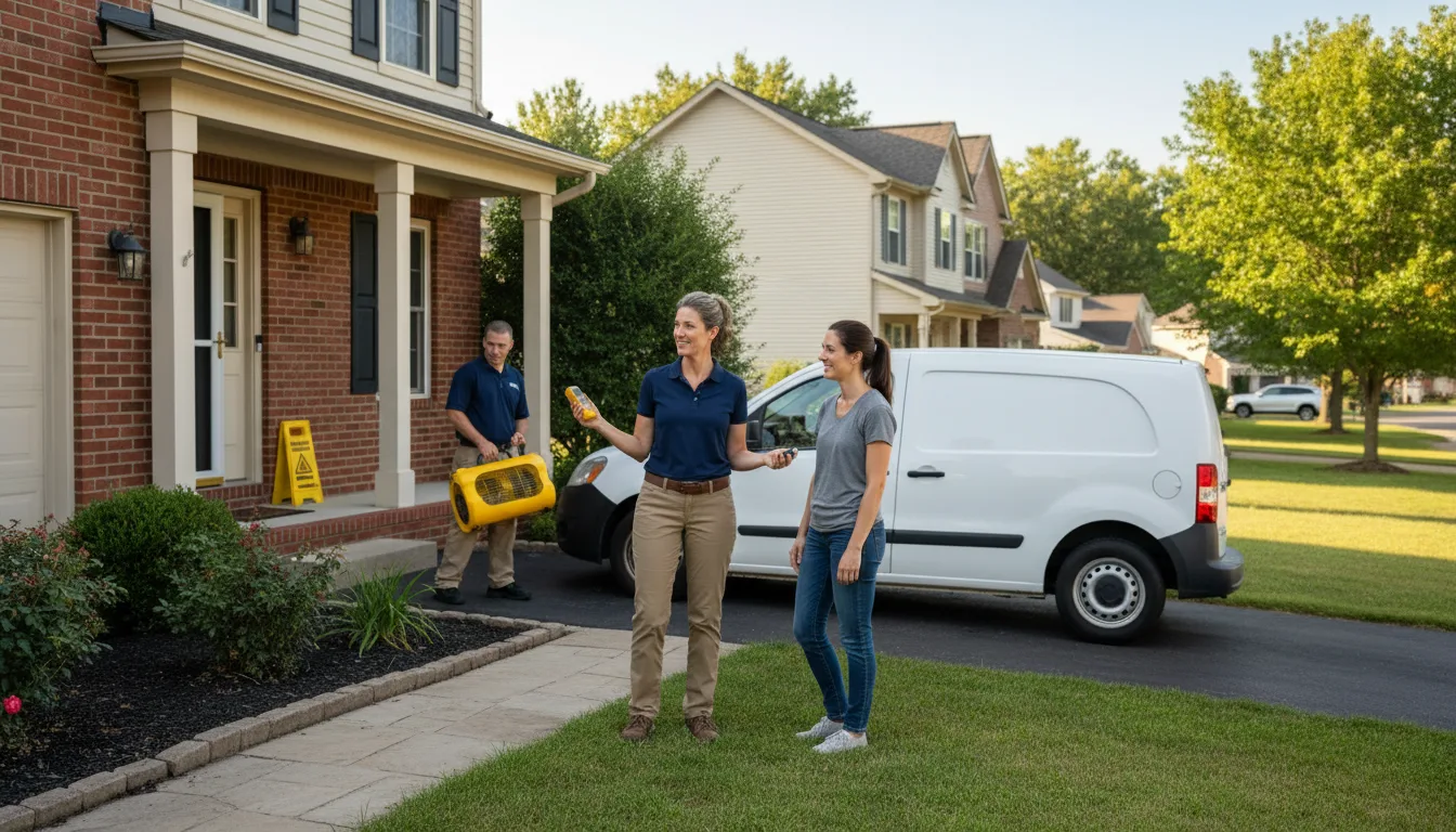 Residential water damage restoration in New Milford, PA